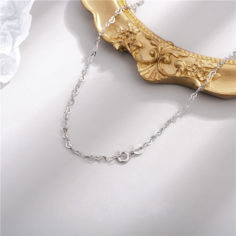 【Còn hàng】 100% Sterling Silver 925 Vòng cổ Figaro Chain Heart 1.5mm-3mm Dày Thiết kế / Chiều dài Khác nhau Quà tặng Trang sức Phụ nữ