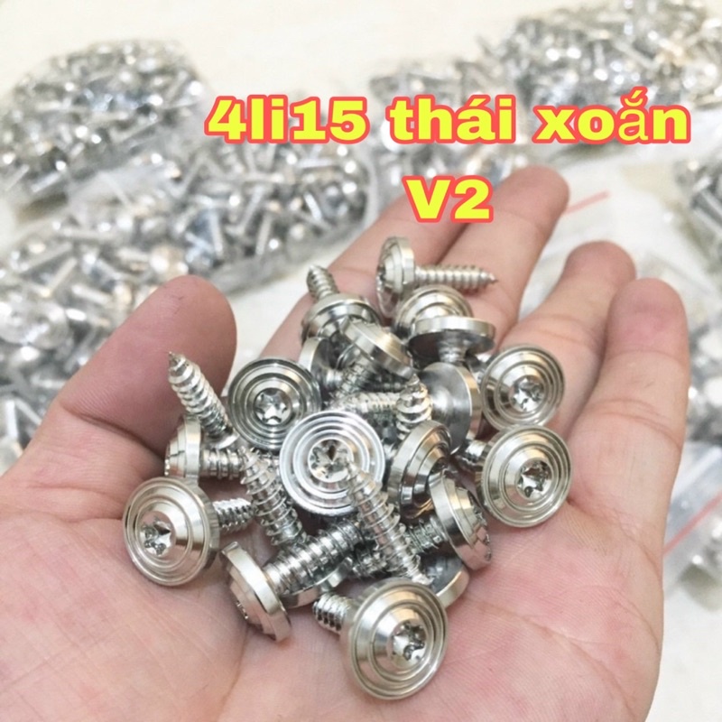 Ốc salaya 4li 5li 6li 8li inox 304 mẫu V2 gắn dàn áo và nhiều vị trí trên xe