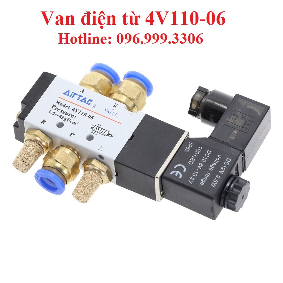 Van điện từ 4V110-06  dùng để điều khiển xylanh khí nén giá sỉ