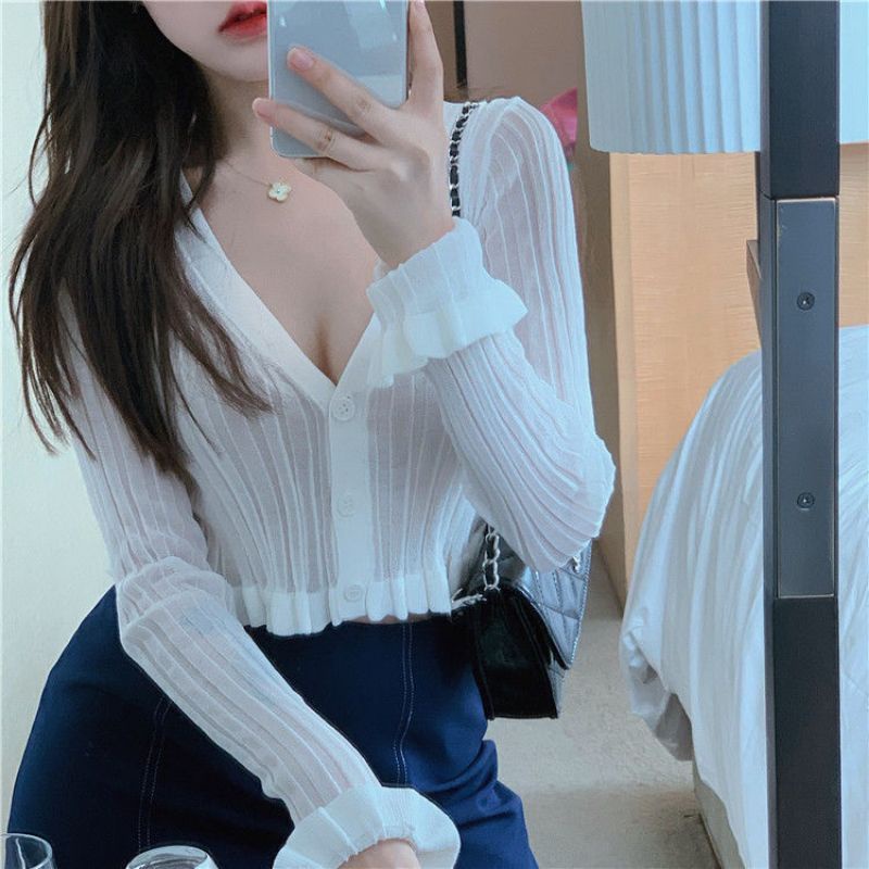 Áo Khoác Cardigan Nữ Thun Len Sexy