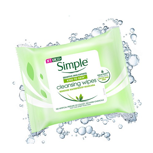  Khăn tẩy trang Simple Cleansing Facial Wipes 25 tờ | BigBuy360 - bigbuy360.vn