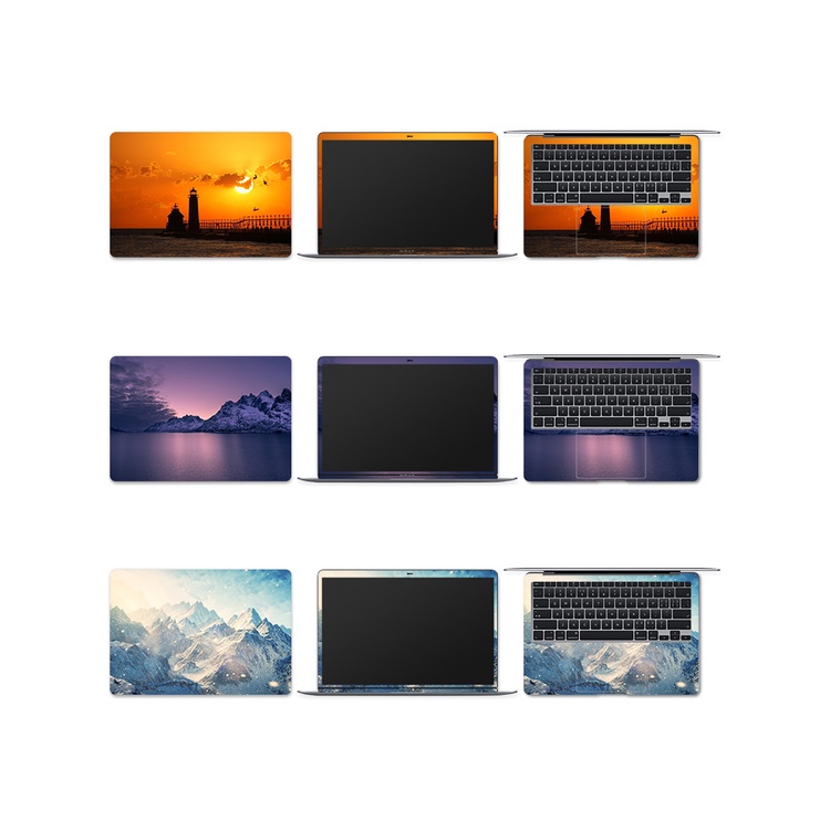 Starry sky, mountain and river landscape laptop skin stickers, computer appearance decoration decals, suitable for 11-17inch Acer, ASUS, Dell hp, Huawei macbook and other laptop decorations