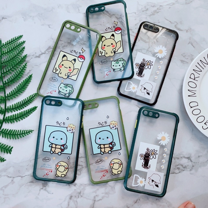 Ốp Lưng iphone 7Plus/8Plus Viền Màu Hình Dễ Thương