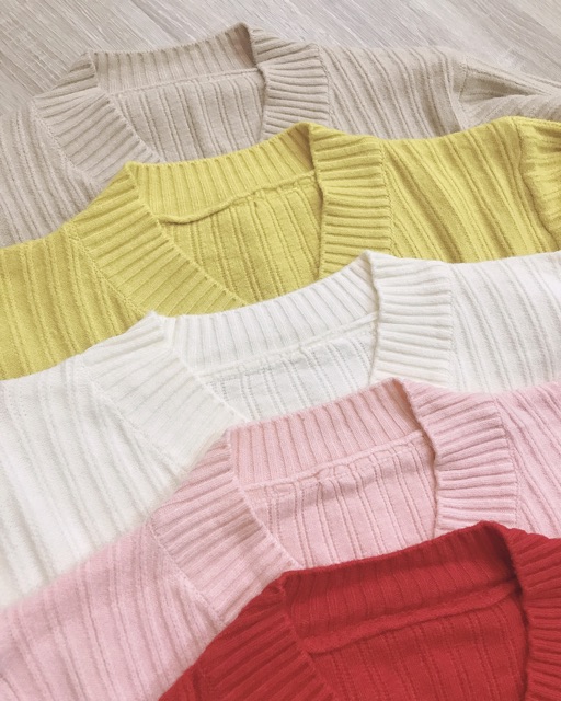 BÁN SỈ ÁO LEN QC CỔ TIM DÁNG RỘNG | BigBuy360 - bigbuy360.vn