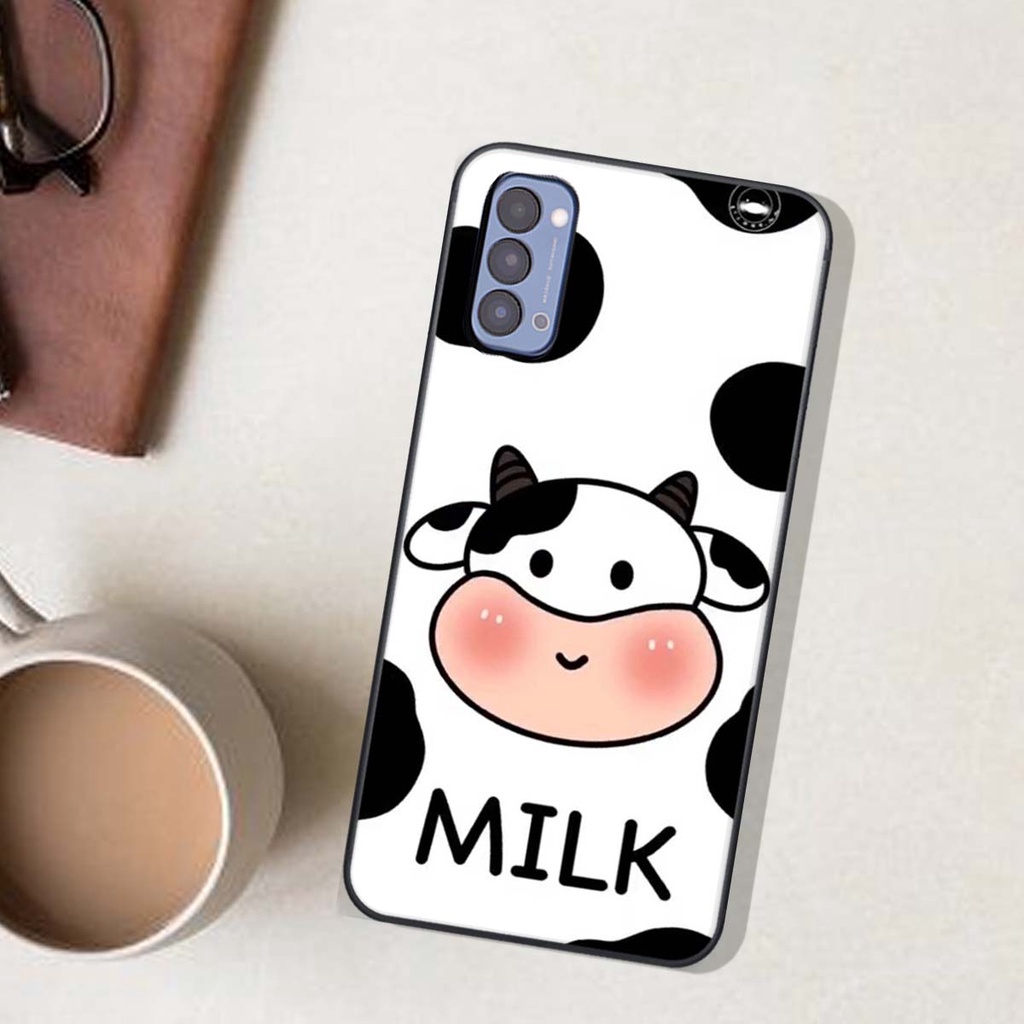 Ốp lưng Oppo RENO 4 in hình Gấu xinh xắn, Bò sữa đáng yêu,  ĐẸP -  RẺ - XINH - ĐỘC ĐÁO