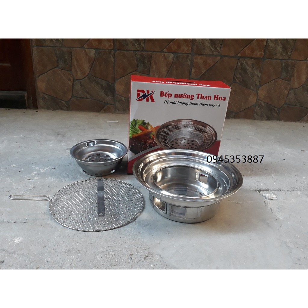 Bếp nướng than hoa âm bàn giá rẻ chất liệu inox cao cấp cho quán lẩu nướng than hoa