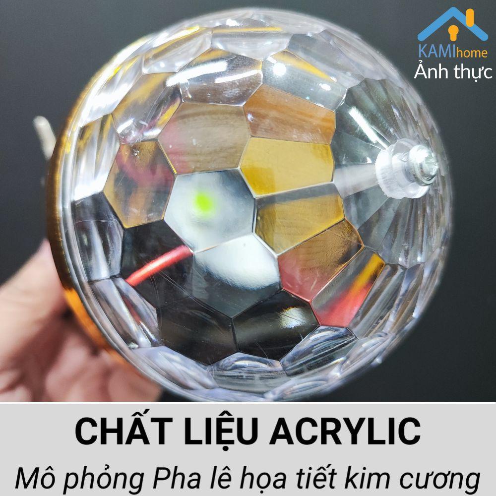 Đèn led trang trí phòng ngủ và tiệc nhiều màu sắc chuyển động hình Bóng đèn đui xoáy cắm điện mã 26015
