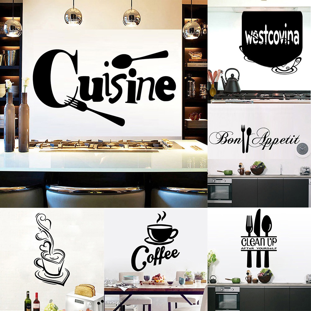 [Hot]☀ Decal dán tường Hình Ly Nĩa Độc Đáo