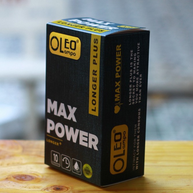 [Che tên sp] Bao Cao Su gân Gai Bi Kéo Dài Thời Gian – Delay Benzocaine 7%  OLeo Max Power 10 Cái Cao Cấp 10 Cái