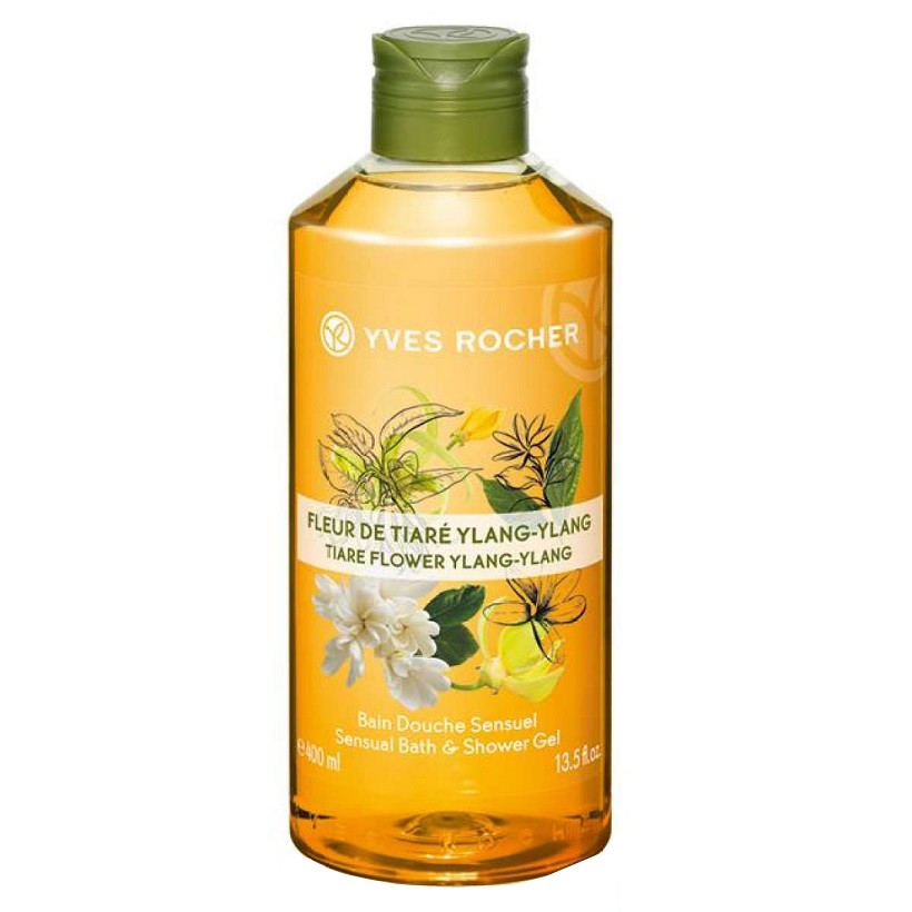 [Chính hãng, Có tem] Sữa Tắm Hương Hoa Tiare Yves Rocher Tiare Flower & Ylang - Ylang Sensual Bath & Shower Gel 400ml