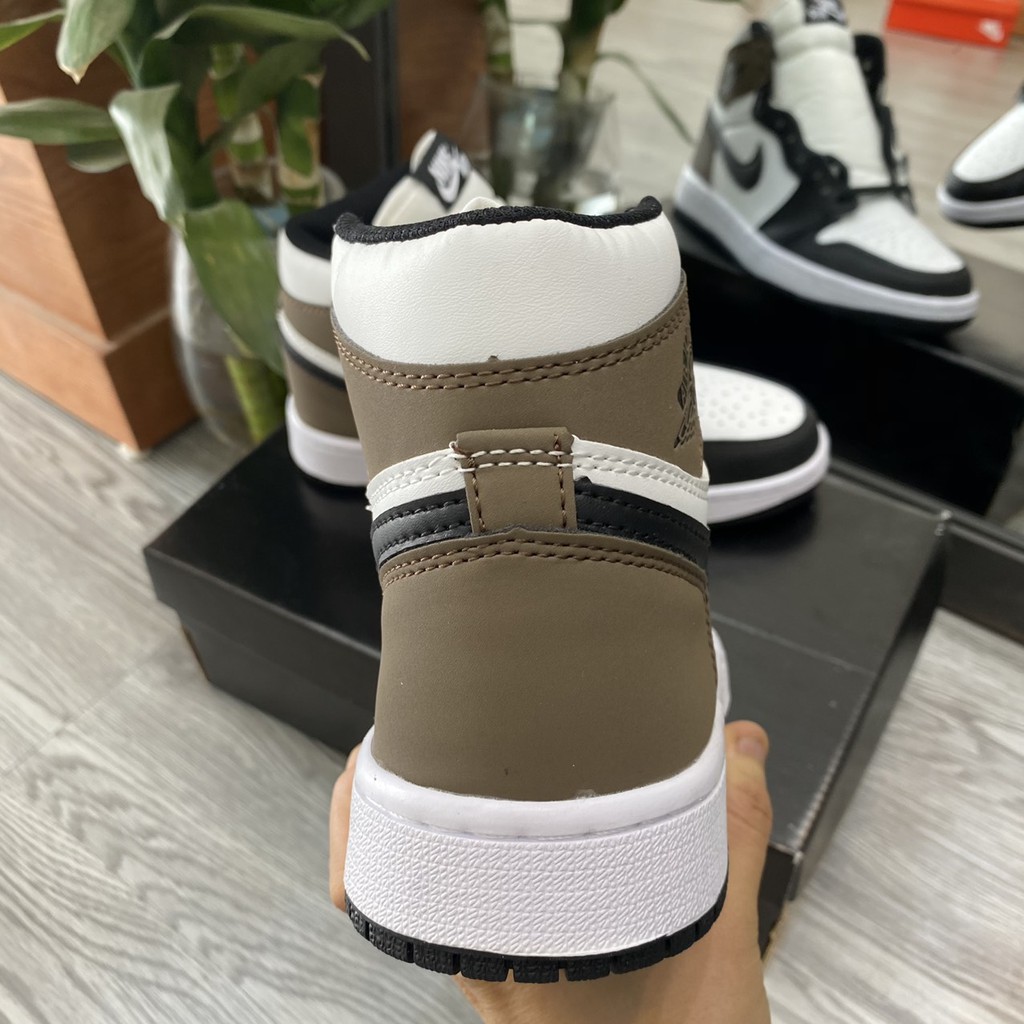 [Siêu Hot ]  Giày Jordan 1 Dark Mo_cha  nam nữ- Phiên bản tiêu chuẩn. Giày thể thao Jordan 1 nâu cao hot hit 2021 | BigBuy360 - bigbuy360.vn