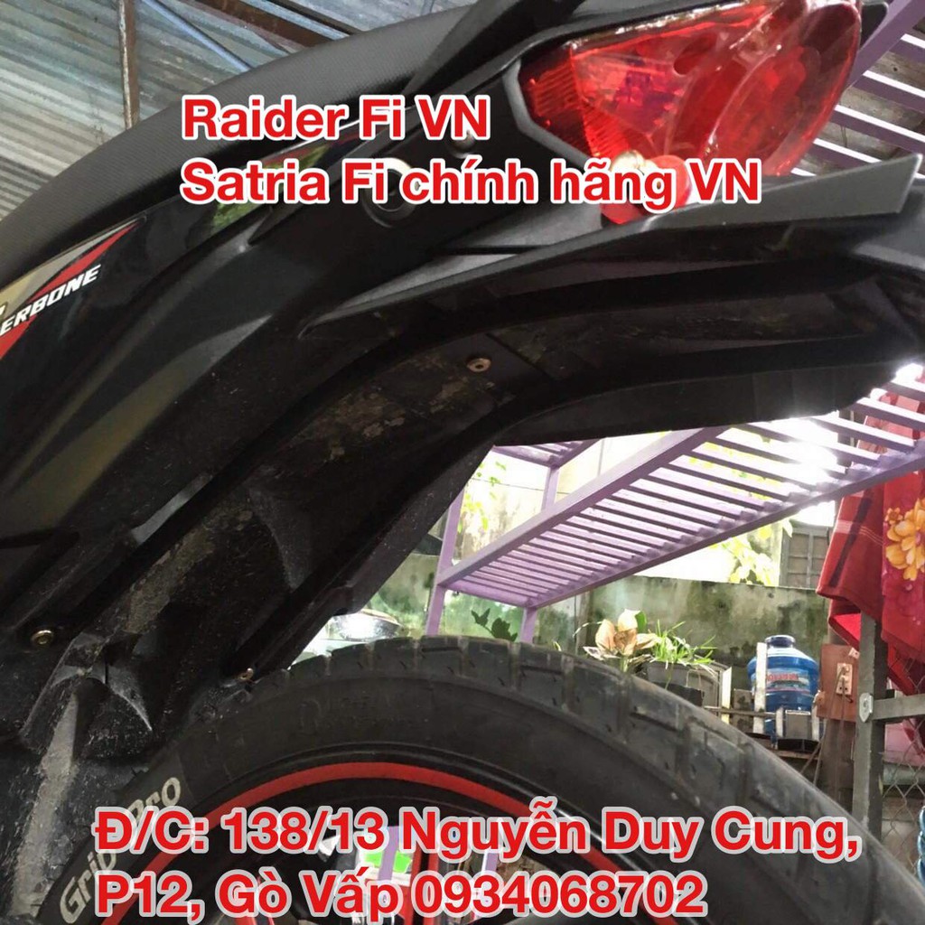 Bát chống rung, gãy dè sau Satria FI indo (cãi tiến) và Bát Raider ,Satria Fi Việt Nam (New) (hổ trợ Zalo 0934068702)