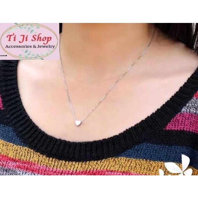 DÂY CHUYỀN NỮ TRÁI TIM INOX  - trắng, đẹp, không đen,