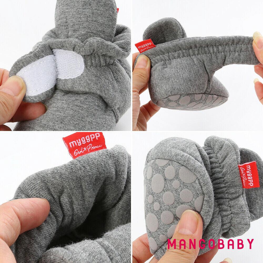 Giày bốt bằng vải cotton mềm chống trượt giữ ấm trong mùa đông dành cho bé 0-18 tháng tuổi