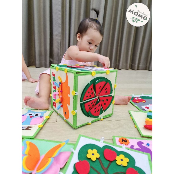 Sách vải tương tác MoMo handmade - cho bé 10-36 tháng