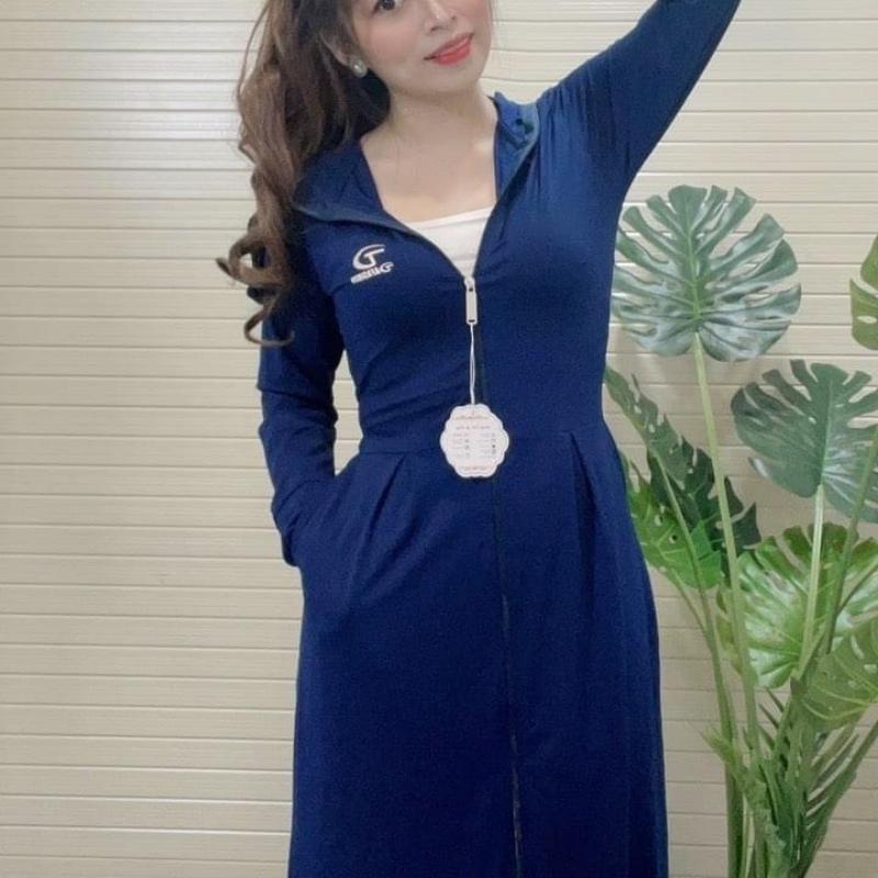 Áo Chống Nắng Nữ Toàn Thân Cao Cấp Vải Thun Lạnh Kim Cương Dày Dặn