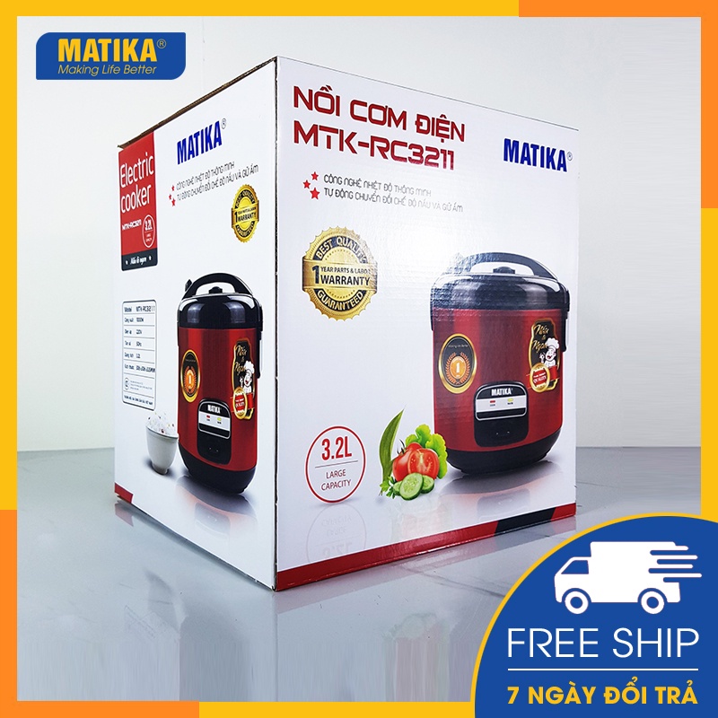 Nồi Cơm Điện MATIKA 3.2L MTK-RC3211