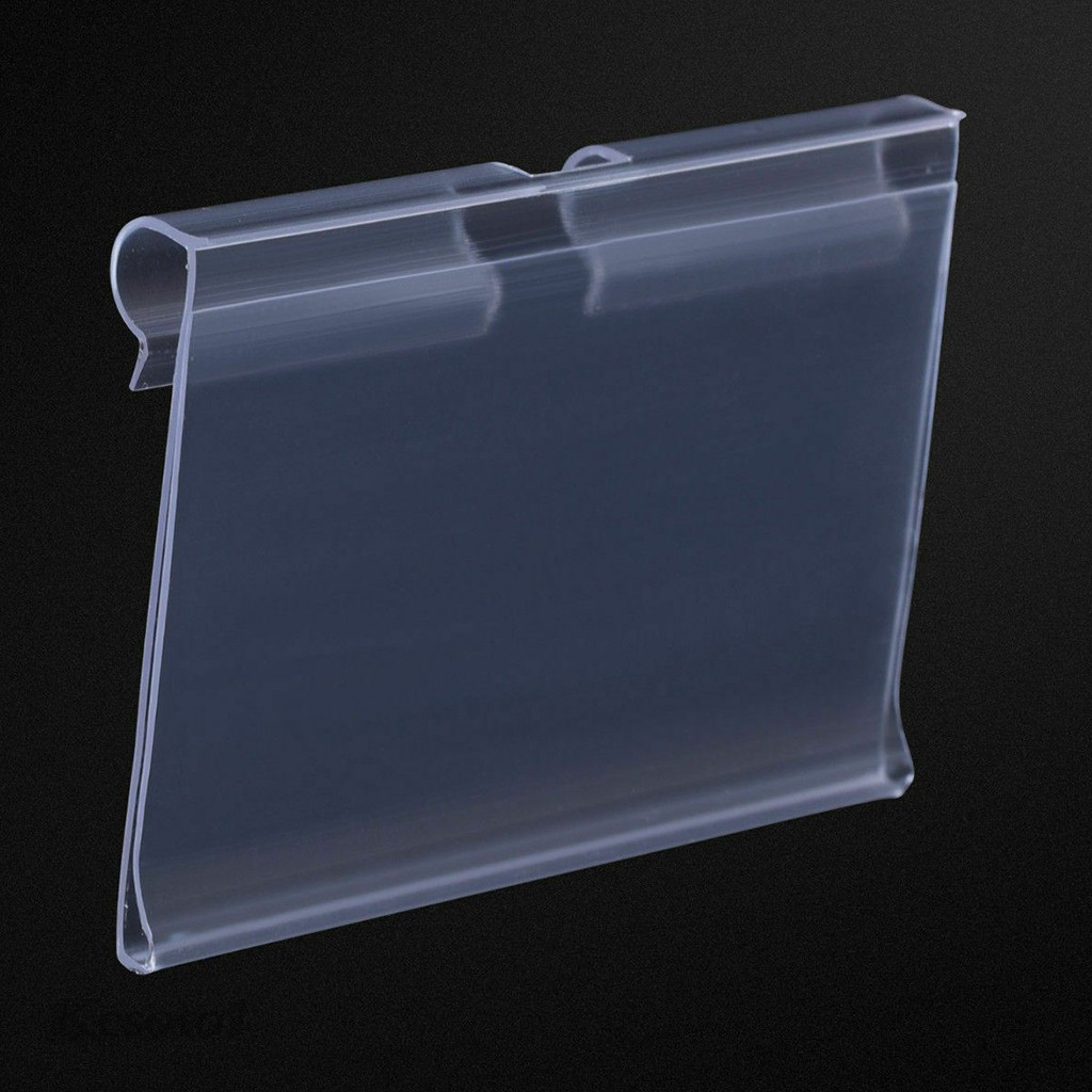 Set 50 Giá Đỡ Thẻ Ghi Giá Tên Bằng Nhựa PVC Trong Suốt Cho Cửa Hàng / Nhà Kho / Siêu Thị