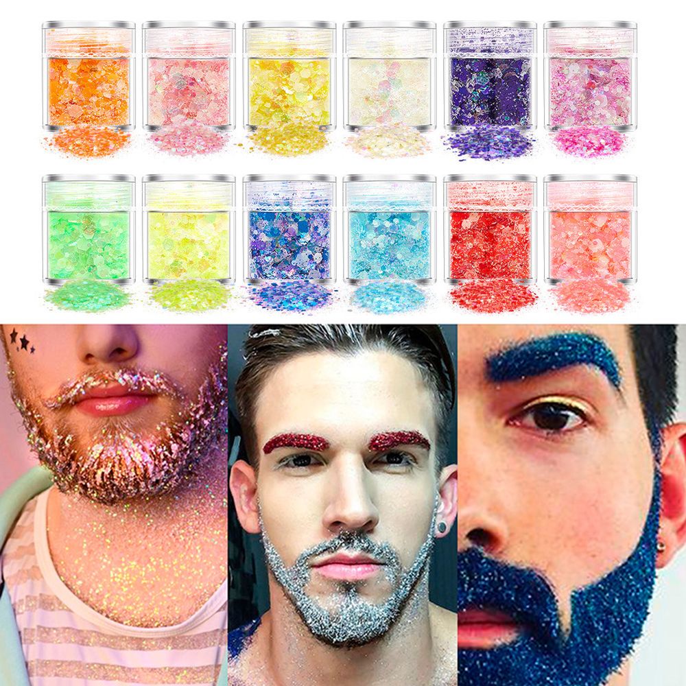 Bột Kim Tuyến Dạ Quang Hình Lục Giác 24 Màu Tự Trang Trí Móng Tay