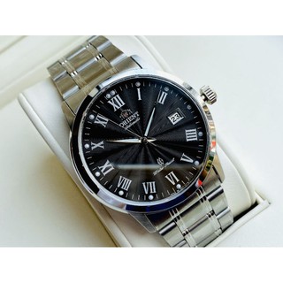 💖đồng hồ nam orient ser1t002b0 mặt đen dây bạc size 40mm