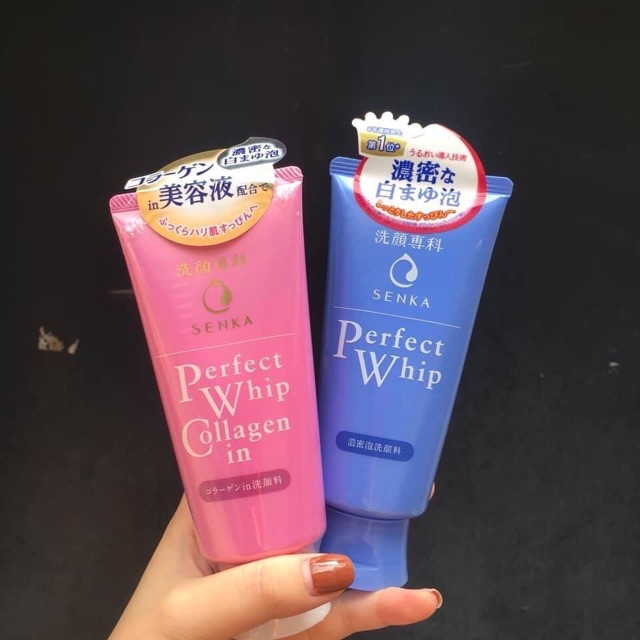 Sữa rửa mặt SenKa Perfect whip trắng, hồng, xanh