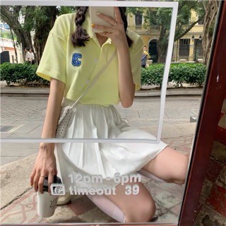 [ ORDER ] Áo croptop polo ulzzang