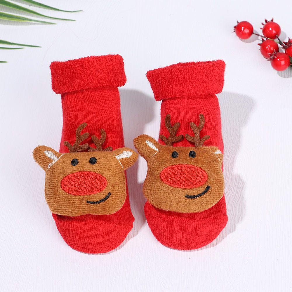 Vớ Dày Ngắn Họa Tiết Giáng Sinh Dễ Thương Cho Bé