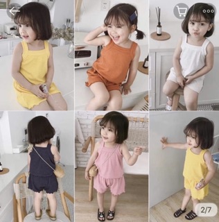 Bộ quần áo 2 dây bé gái