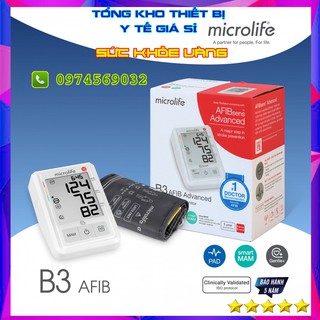 Máy đo huyết áp bắp tay - microlife b3 afib advance - hàng chính hãng - bảo hành 05 năm