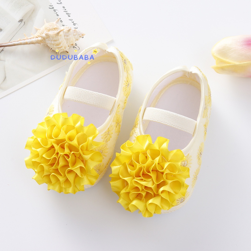 Giày Công Chúa Chống Trượt Đính Hoa Dễ Thương Cho Bé Gái