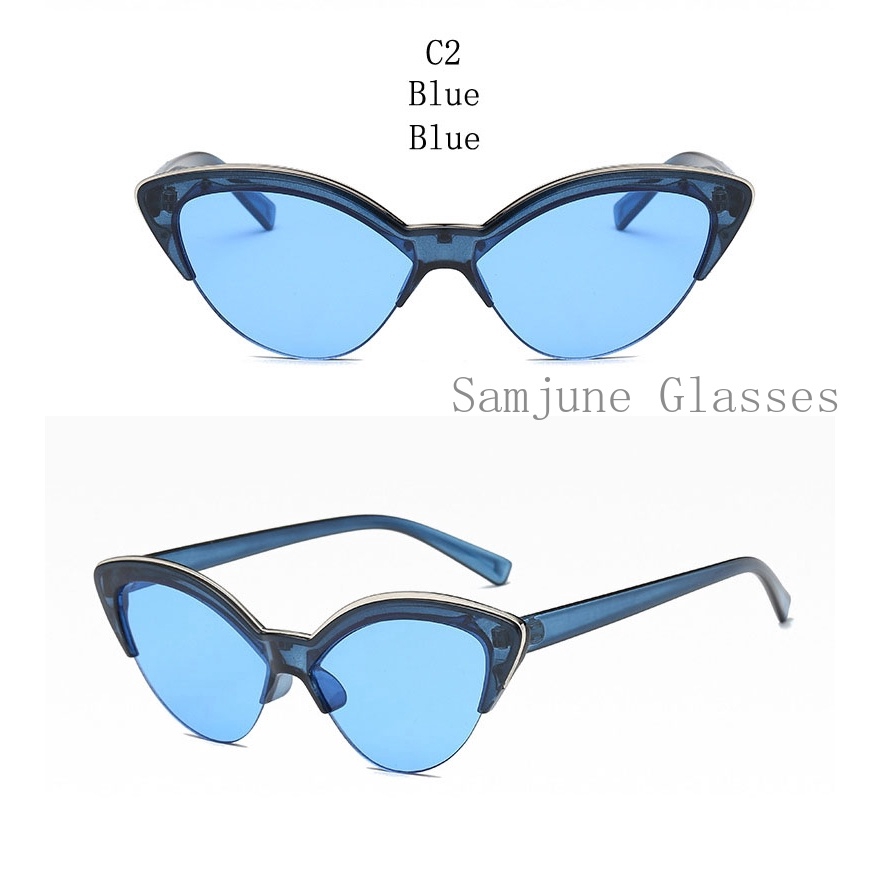 Kính mát mắt mèo thời trang chống tia UV400 dành cho nữ SAMJUNE