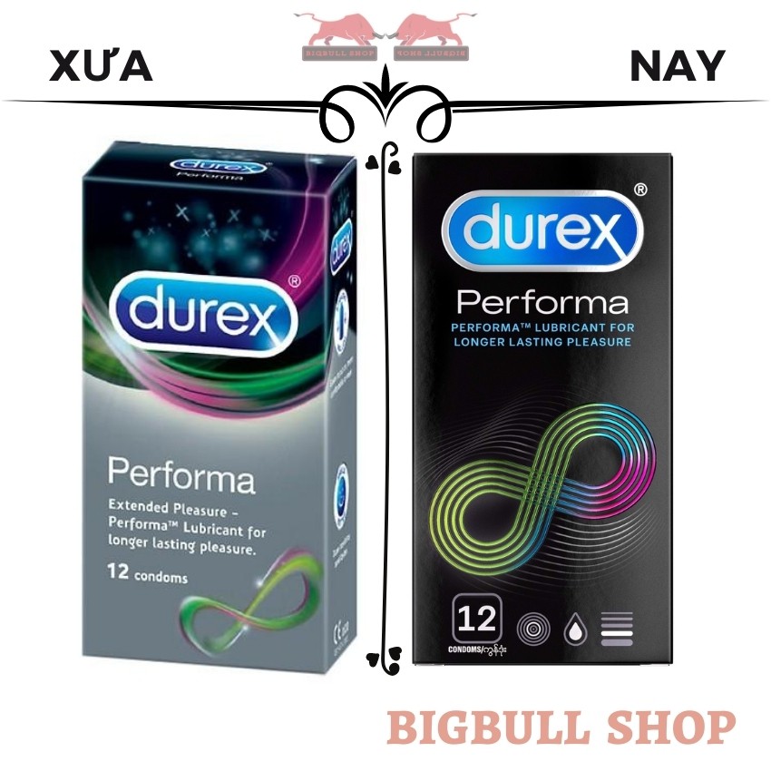 Bao Cao Su [che tên kín đáo] Durex Performa Hộp 12 Chiếc - BigBull Shop