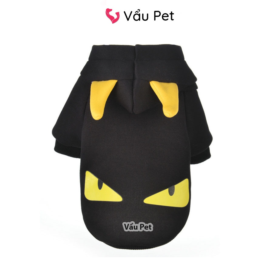 Áo Cho Chó Mèo Hoodie Mắt Mèo - Quần Áo Cho Chó Poodle, Con, Lớn, Mèo, Thú Cưng Vẩu Pet Shop