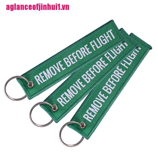 Móc khóa thêu Remove Before Flight