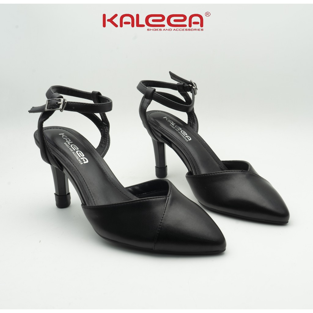 Giày Sandal Nữ KALEEA UK1903 Sandal Quai Mảnh Gót Nhọn Đế Cao 8p