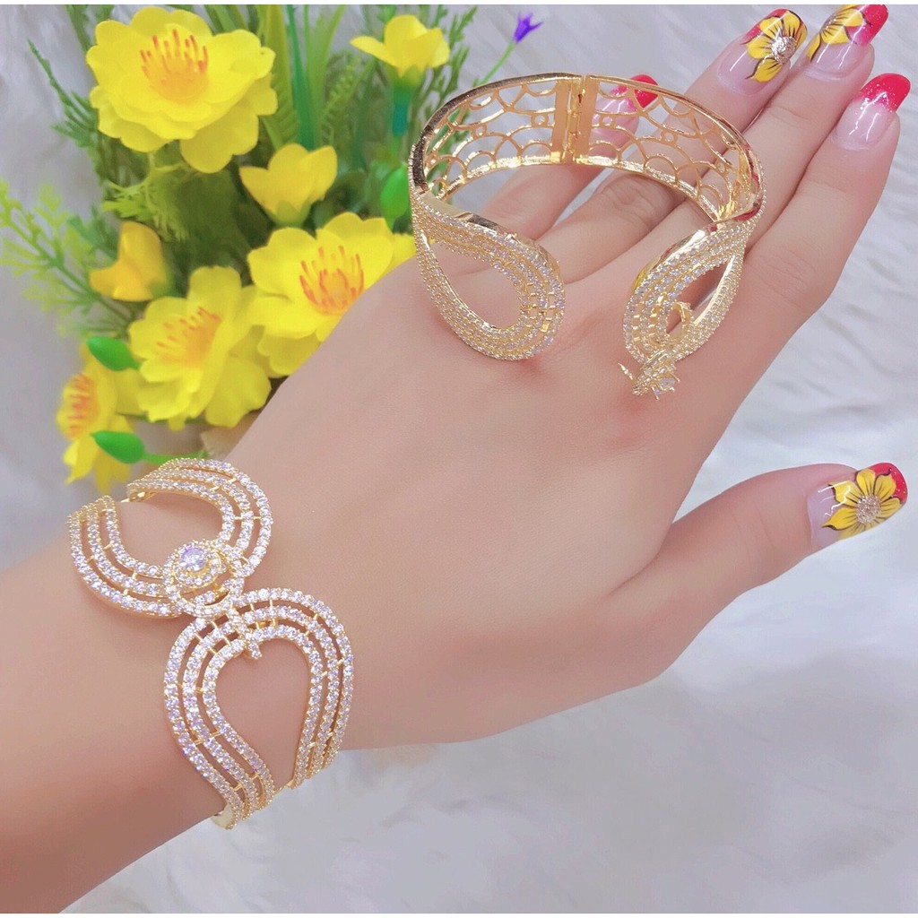 Lắc Tay Nữ, Vòng Tay Nữ Mạ Vàng 18K Hạt Mẫu 180.0205 ( 01 Chiếc ) - Đi Chơi, Dự Tiệc Rất Đẹp - Tubi Cony
