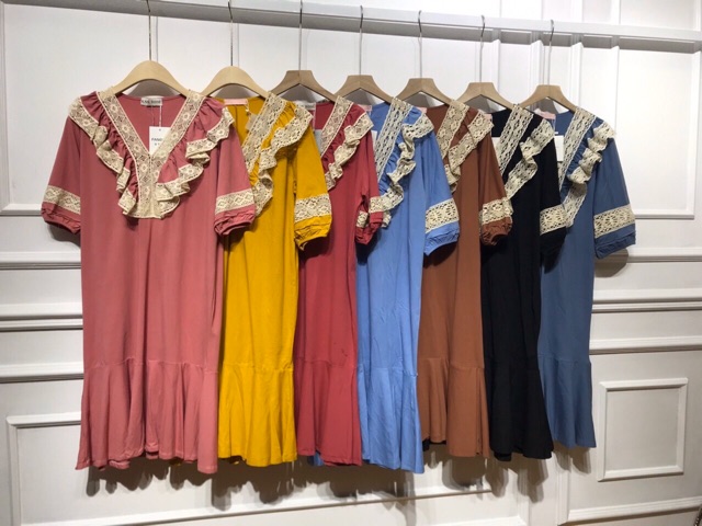( Ảnh thật + Video ) Váy suông cotton đuôi cá đáp ren | BigBuy360 - bigbuy360.vn