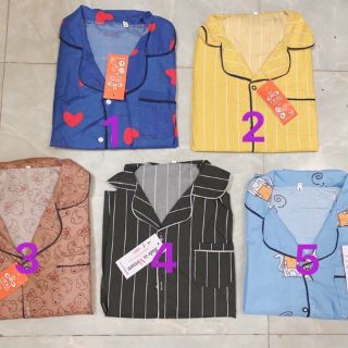 Bộ pịama cộc quần đùi_chất kate