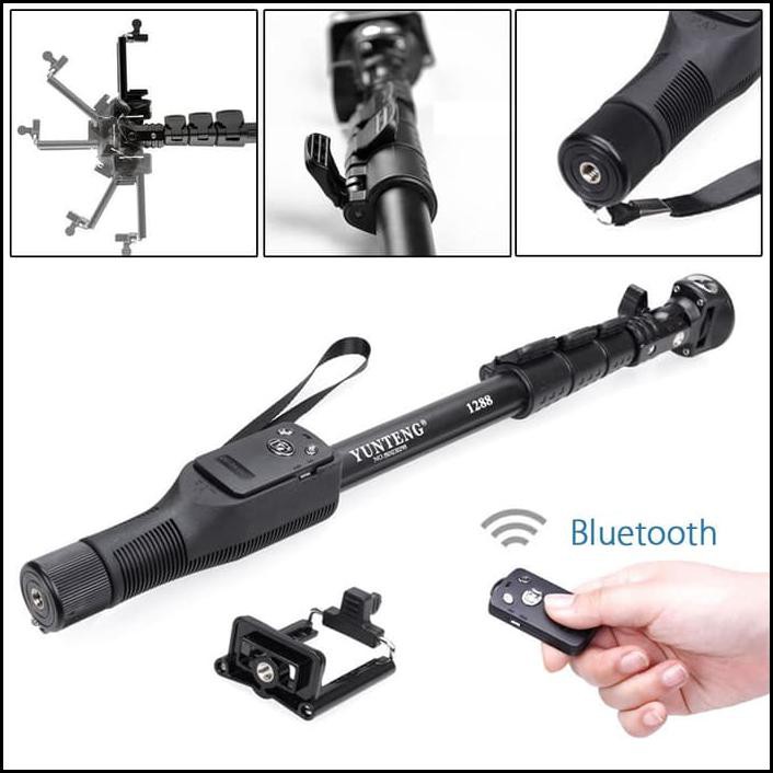 Gậy Chụp Ảnh Từ Xa Có Kết Nối Bluetooth Yunteng Yt 1288 Đen | BigBuy360 - bigbuy360.vn