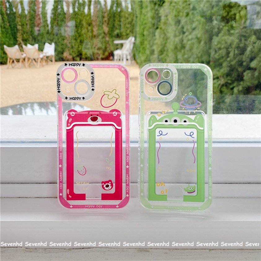 Ốp Điện Thoại Mềm Trong Suốt In Hình Gấu Với Đôi Mắt To Cho iPhone 14 13 12 11 Pro Max X XR Xs Max 8 7 6 6s Plus SE 2020