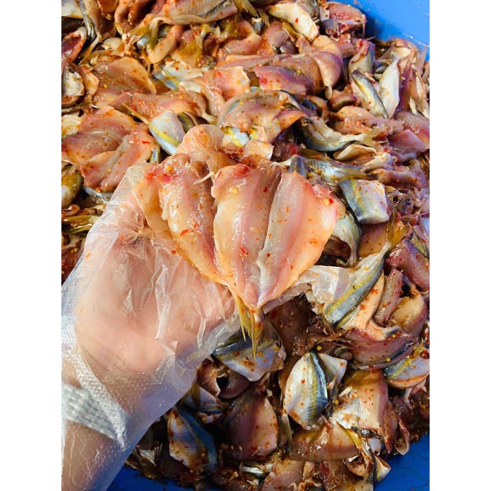 500g khô cá chỉ vàng 2 nắng, chiên lên dùng với cơm nóng ngay