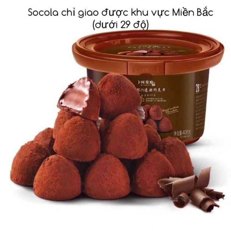 Nama socola 408g - Socola tươi, nama chocolate xô 80 viên!