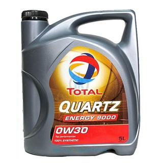 Nhớt xe ô tô cao cấp hoàn toàn tổng hợp đa cấp Total Quartz Energy 9000 0W-30 5 Lít (E.U.)
