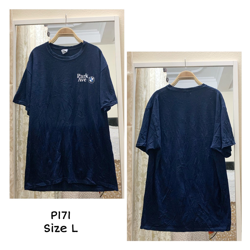 Áo thun mỹ nam nữ màu xanh than hình đơn giản mã T171 Lychi Shop