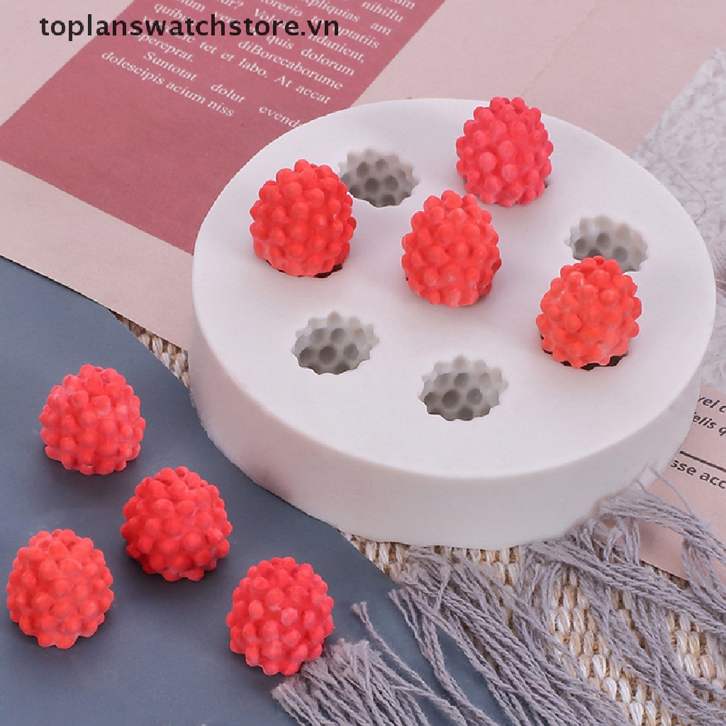 Khuôn Silicon Làm Bánh Hình Raspberry / Việt Quất 3D Độc Đáo