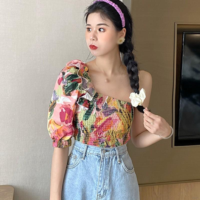 Áo Voan Hoa Nhún Bèo Thời Trang Dành Cho Nữ