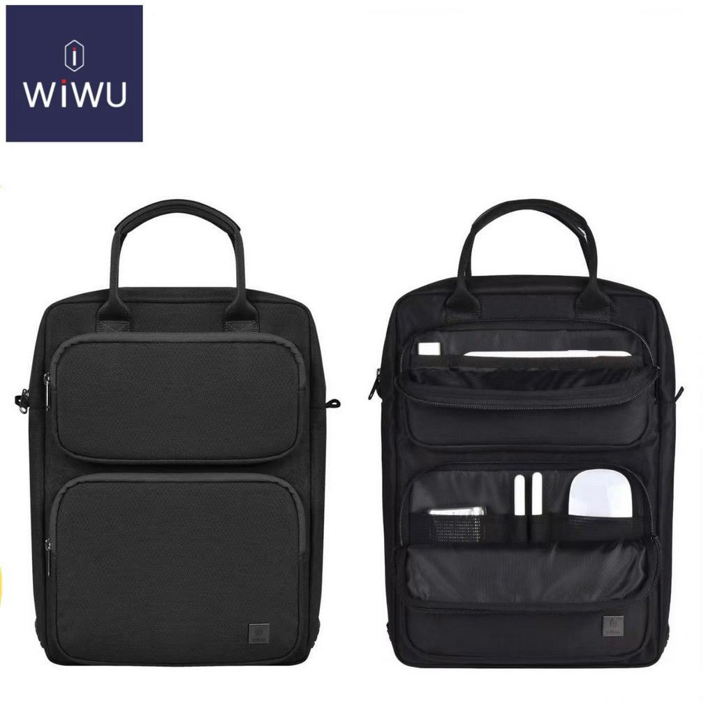 Wiwu Alpha Vertical Layer Bag: Túi xách dọc cho Macbook 14.2 inch M1 , Laptop 14 inch , Có quai đeo chính hãng cao cấp