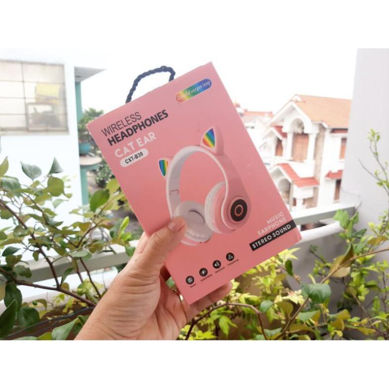 Tai Nghe Bluetooth Tai Mèo CXT-B39, Bluetooth 5.0, Đèn Hiệu Ứng | BigBuy360 - bigbuy360.vn