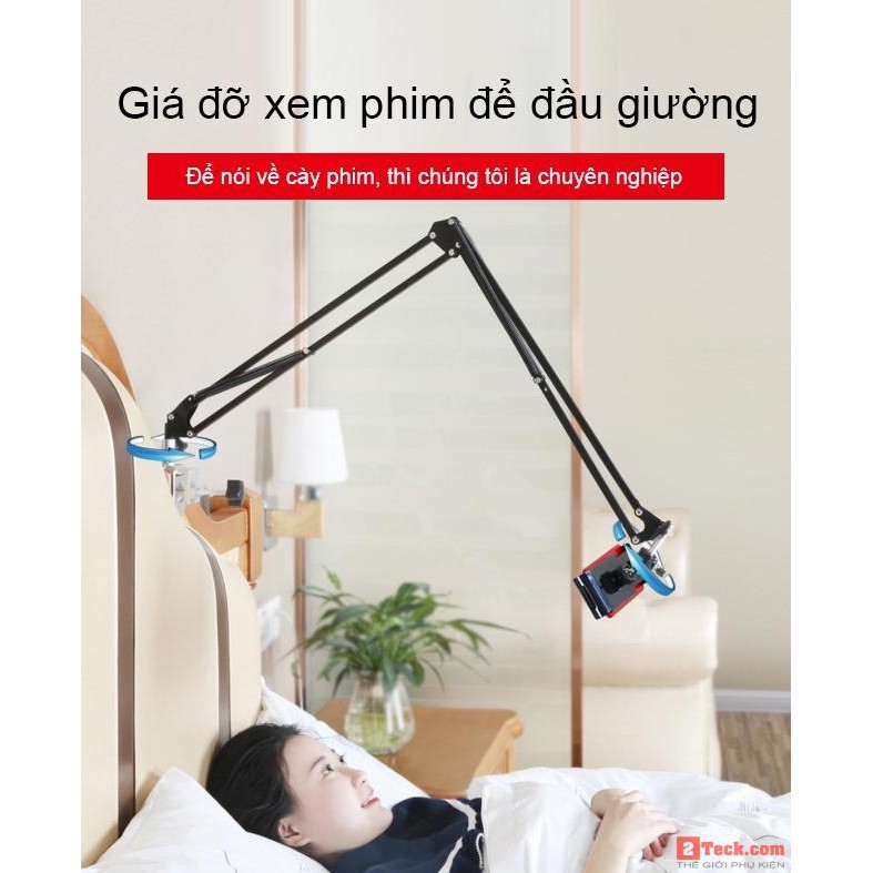 Giá đỡ điện thoại, Kẹp điện thoại, Ipad đa năng xoay 360 độ 3 khớp điều chỉnh cao cấp