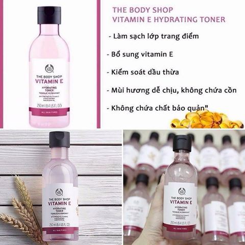 NƯỚC HOA HỒNG THE BODY SHOP VITAMIN E HYDRATING 250ML CHÍNH HÃNG - 4798